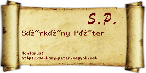 Sárkány Péter névjegykártya